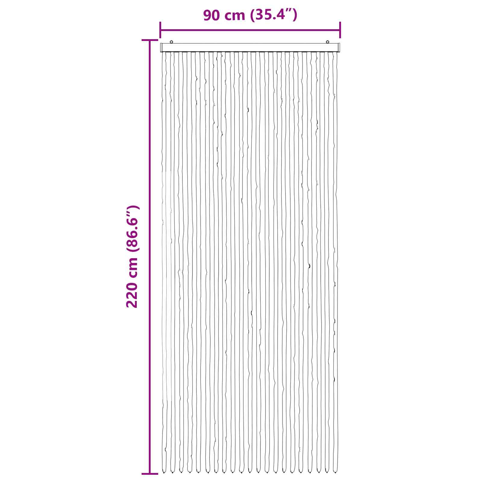 Insecten Gordijn Chenille Bruin en beige 90 x 220 cm 100% PP image 6