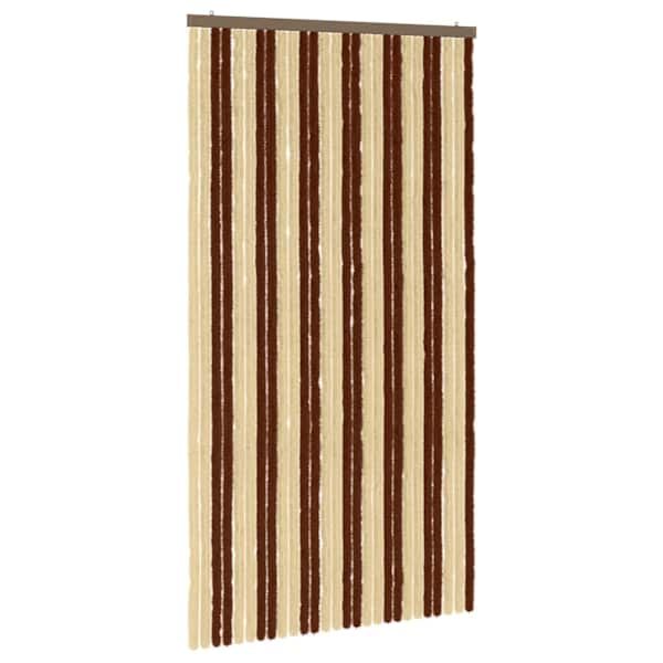vidaXL S&auml;&auml;sev&otilde;rk Chenille Pruun ja beež 118 x 220 cm 100% PP