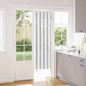 Zaslon proti insektom Chenille Siva in bela 56 x 185 cm 100% PP