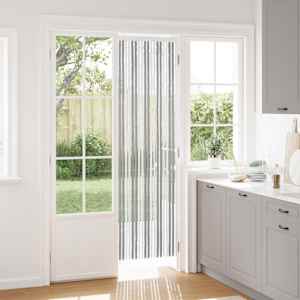 Zaslon proti insektom Chenille Siva in bela 56 x 200 cm 100% PP