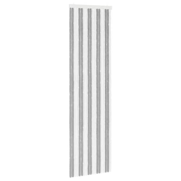 vidaXL S&auml;&auml;sev&otilde;rk Chenille Hall ja Valge 56 x 200 cm 100% PP