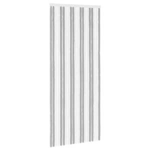 vidaXL S&auml;&auml;sev&otilde;rk Chenille Hall ja Valge 90 x 220 cm 100% PP