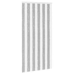 Záclona proti hmyzu Chenille Šedá a bílá 100 x 200 cm 100% PP - obrázek 2