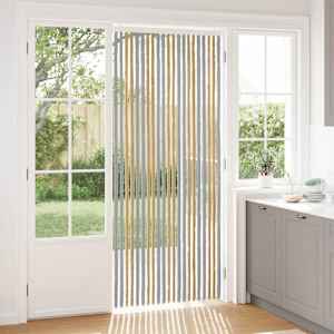 Zaslon proti insektom Chenille Siva in bež 90 x 220 cm 100% PP