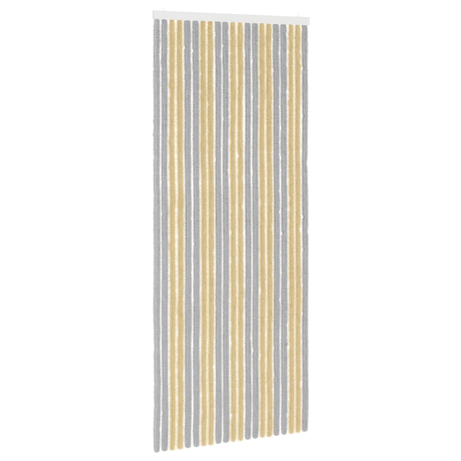 Insecten Gordijn Chenille Grijs en Beige 90 x 220 cm 100% PP image 2