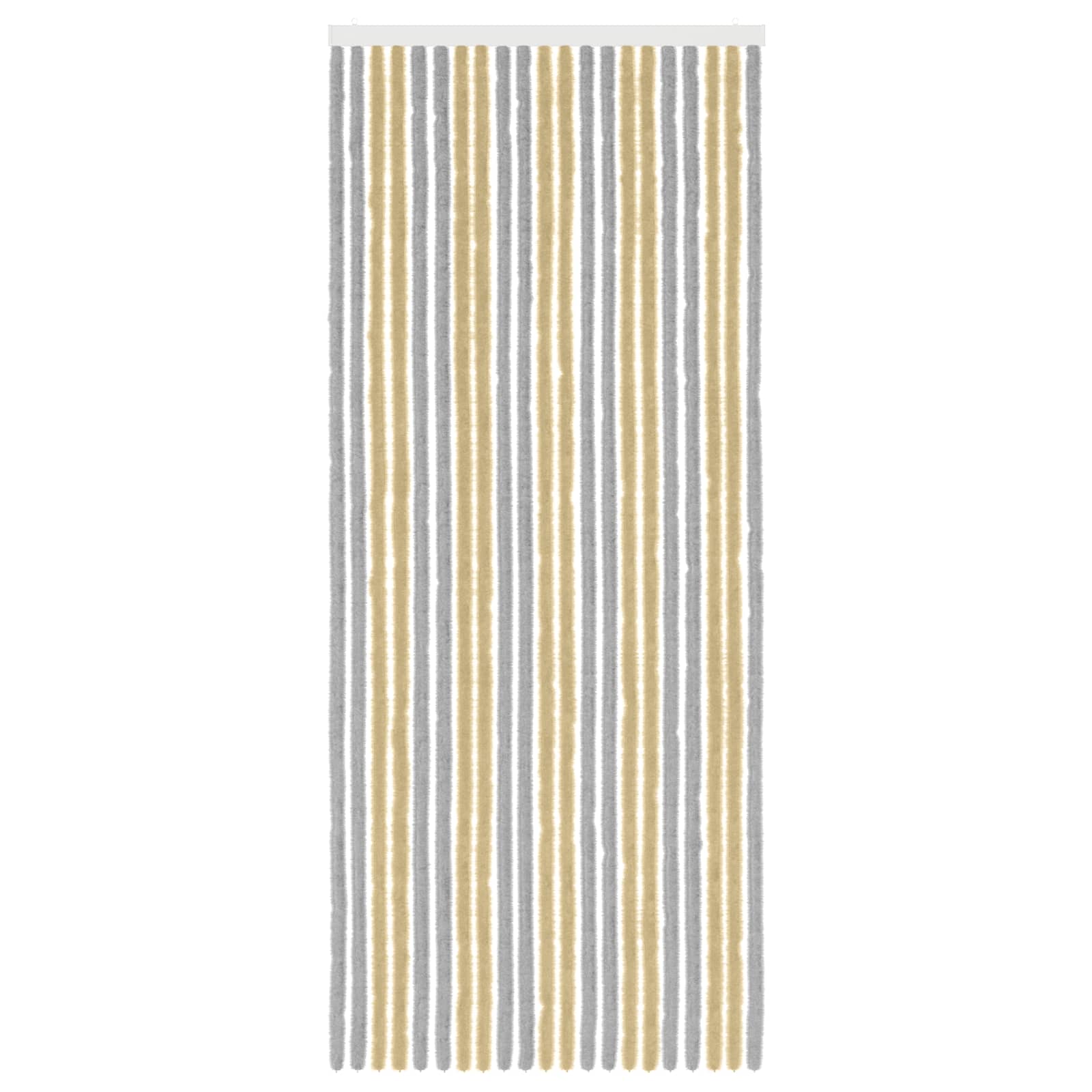Insecten Gordijn Chenille Grijs en Beige 90 x 220 cm 100% PP image 3