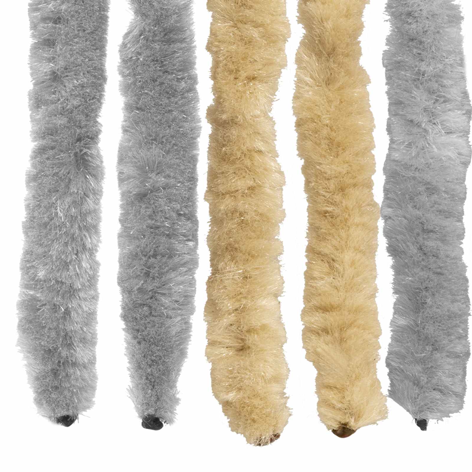 Insecten Gordijn Chenille Grijs en Beige 100 x 220 cm 100% PP image 5