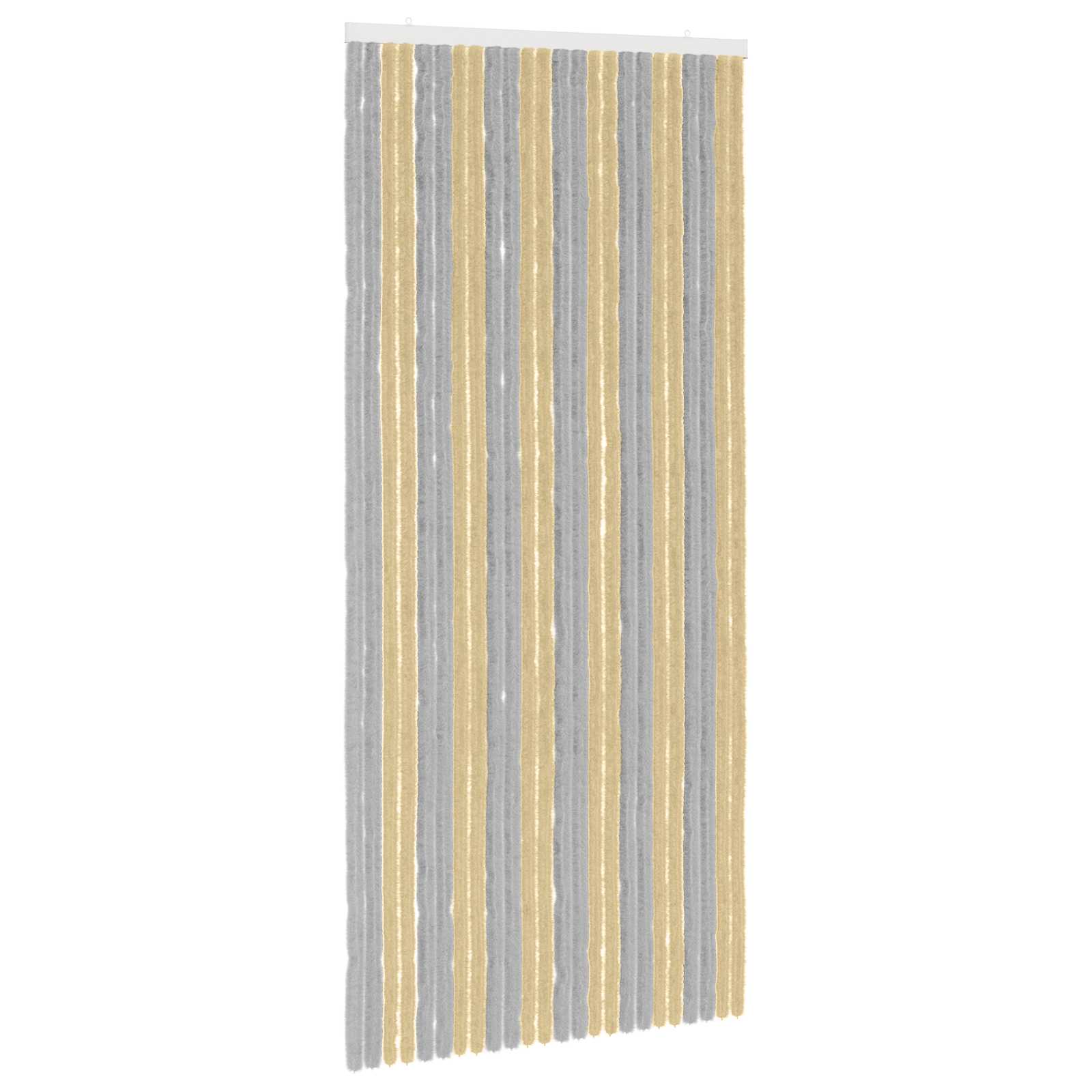 Insecten Gordijn Chenille Grijs en Beige 100 x 220 cm 100% PP image 2