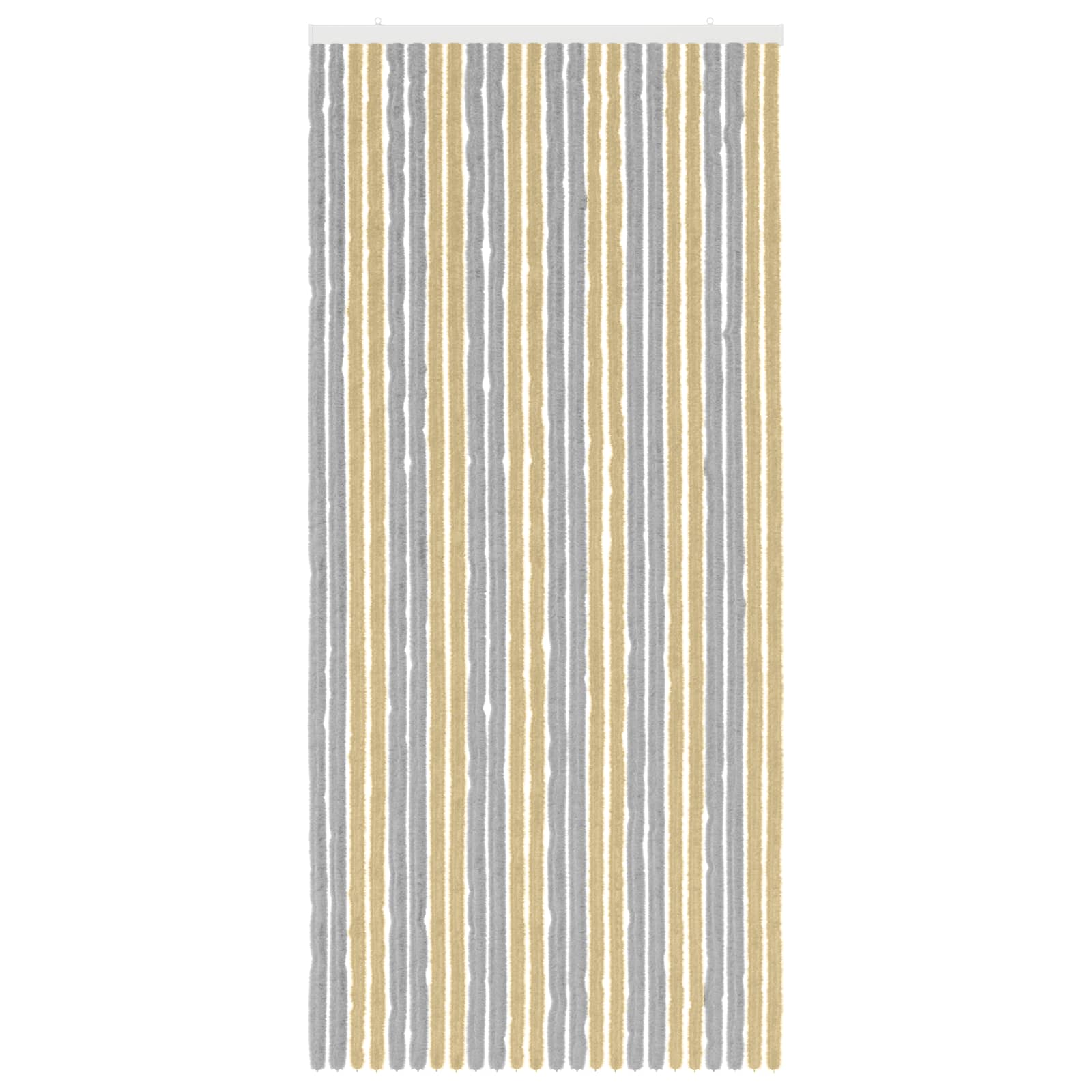 Insecten Gordijn Chenille Grijs en Beige 100 x 220 cm 100% PP image 3