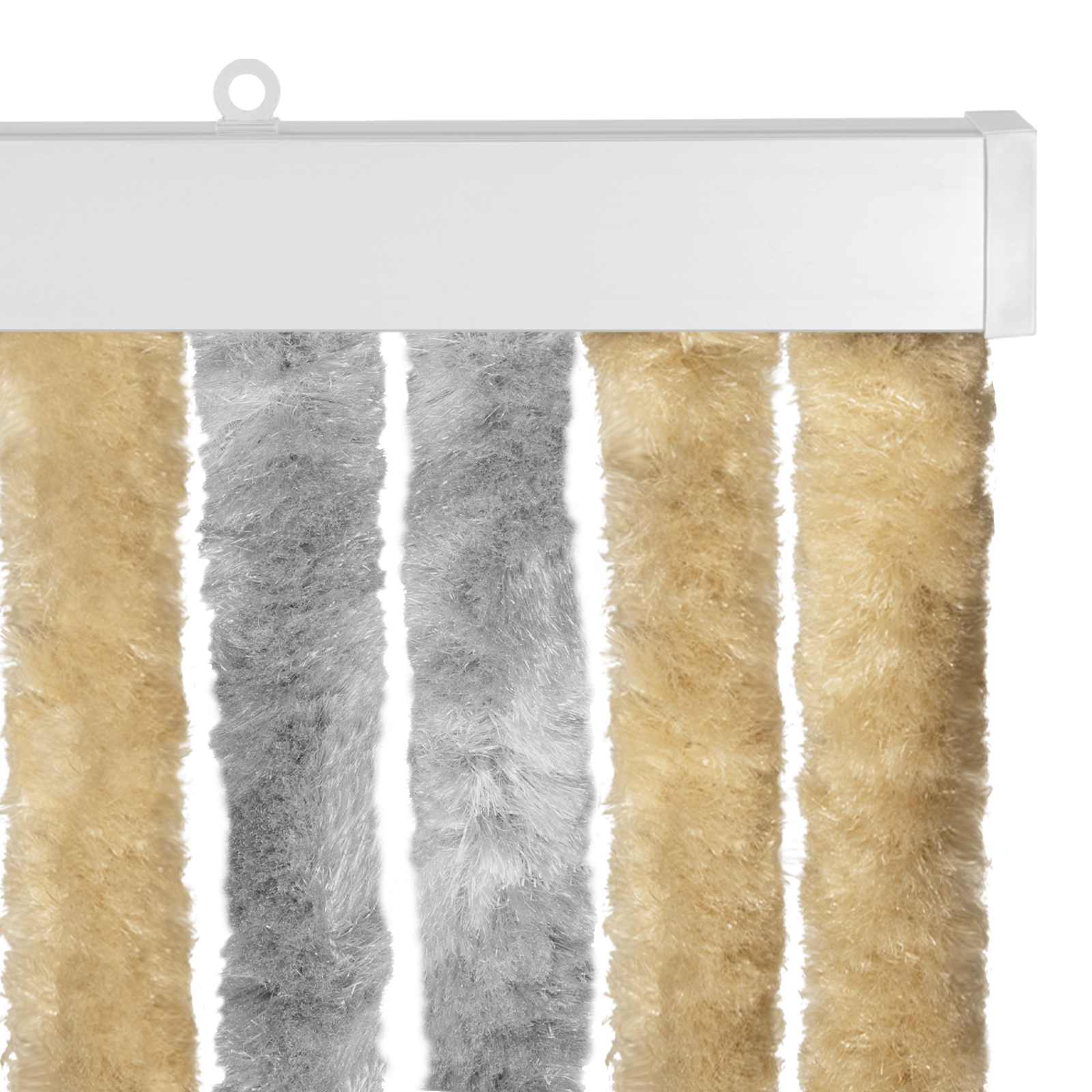 Insecten Gordijn Chenille Grijs en Beige 118 x 220 cm 100% PP image 4