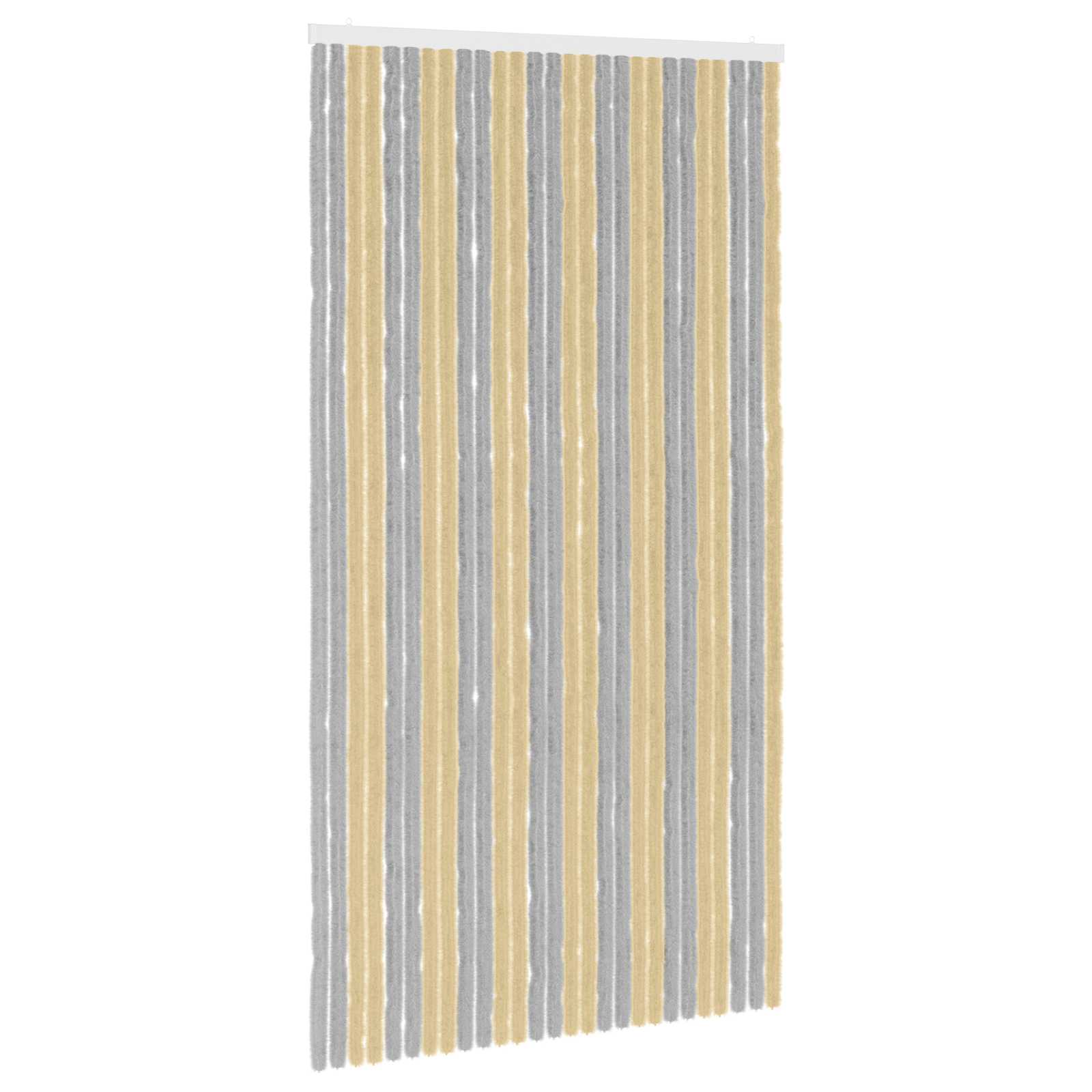 Insecten Gordijn Chenille Grijs en Beige 118 x 220 cm 100% PP image 2