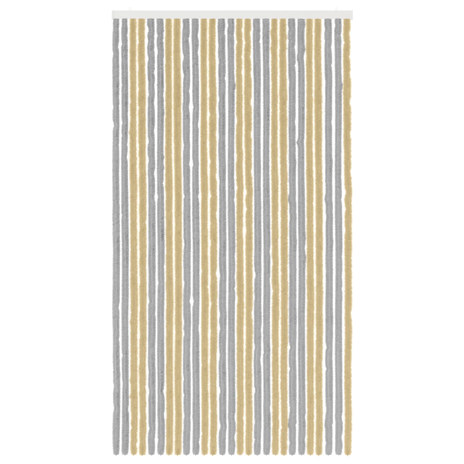 Insecten Gordijn Chenille Grijs en Beige 118 x 220 cm 100% PP image 3