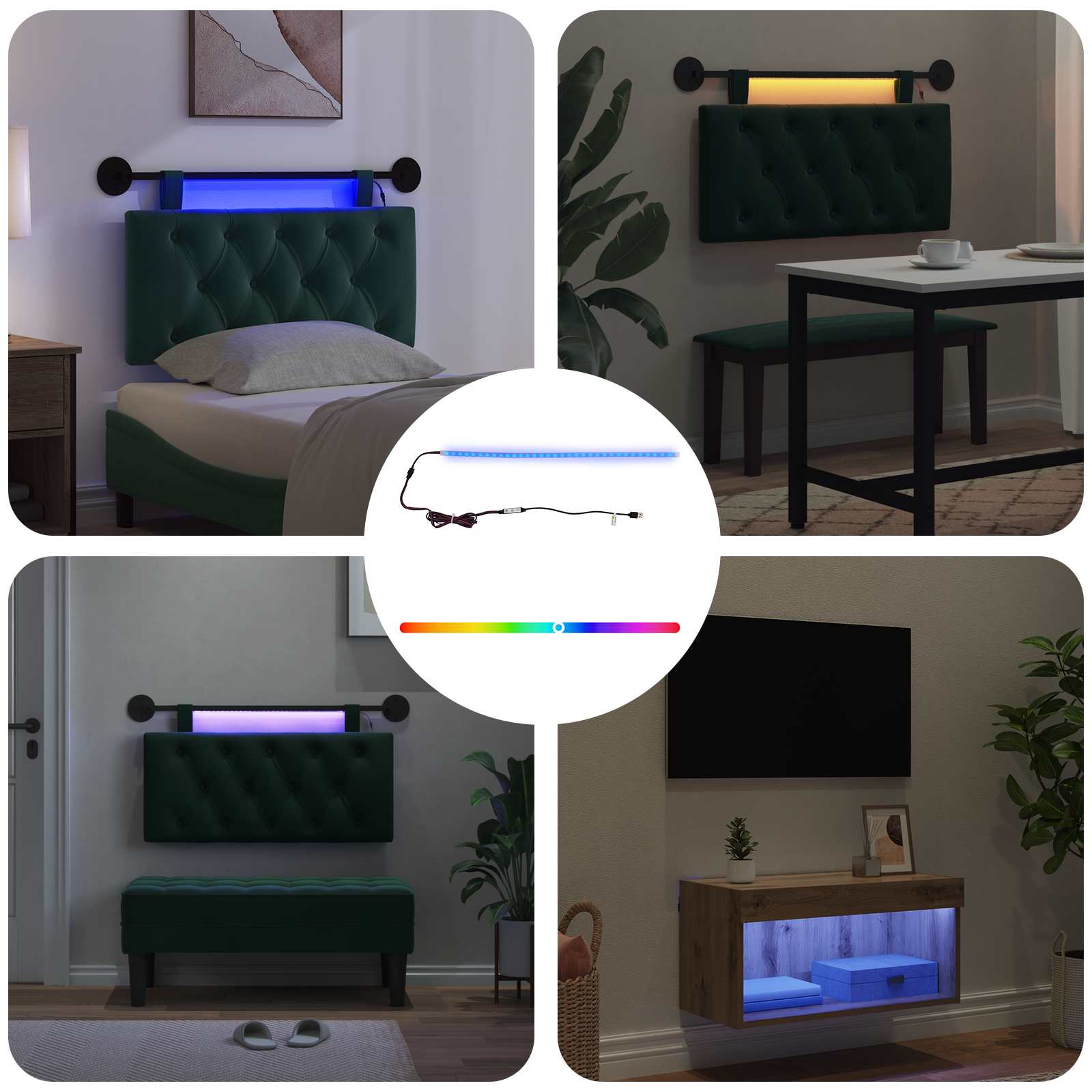 LED-strip 55 cm Meerkleurig PVC image 1
