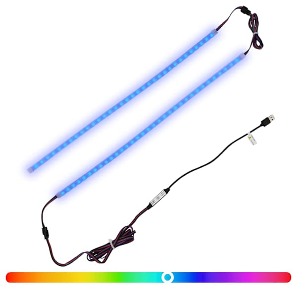 vidaXL LED Ribad 110 cm Mitmev&auml;rviline PVC
