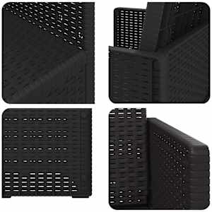 Zahradní jídelní židle 2 pcs Antracit 53 x 47 x 88,5 cm PP - obrázek 8