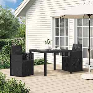 Vrtni jedilni stoli 2 pcs Antracit 53 x 47 x 88,5 cm PP