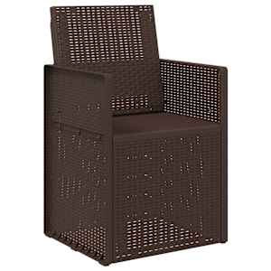 Zahradní jídelní židle 2 pcs Hnědá PP - obrázek 4