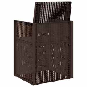 Zahradní jídelní židle 2 pcs Hnědá PP - obrázek 7