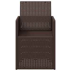 Zahradní jídelní židle 2 pcs Hnědá PP - obrázek 5