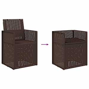 Zahradní jídelní židle 2 pcs Hnědá PP - obrázek 9