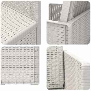 Zahradní jídelní židle 2 pcs Bílá PP - obrázek 8