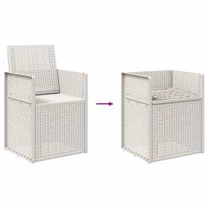 Zahradní jídelní židle 2 pcs Bílá PP - obrázek 9