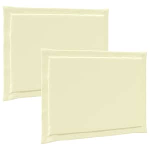 vidaXL Istumispatjad 2 tk Pol&uuml;ester Kreemjas 47 x 36 x 2 cm