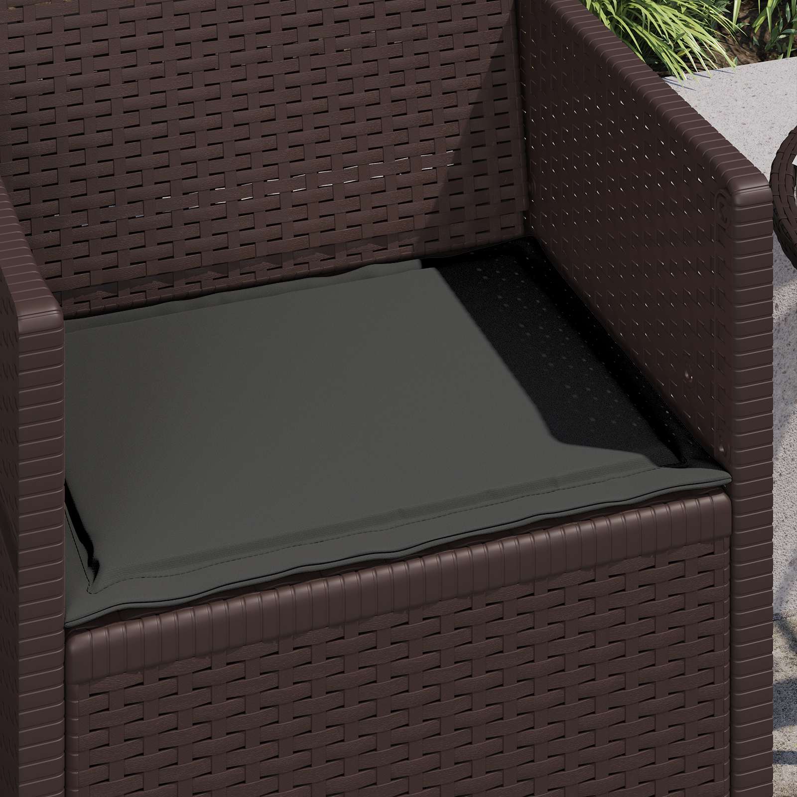 Zitkussens 2 pcs Antracietkleurig 47 x 36 x 2 cm Polyester image 4