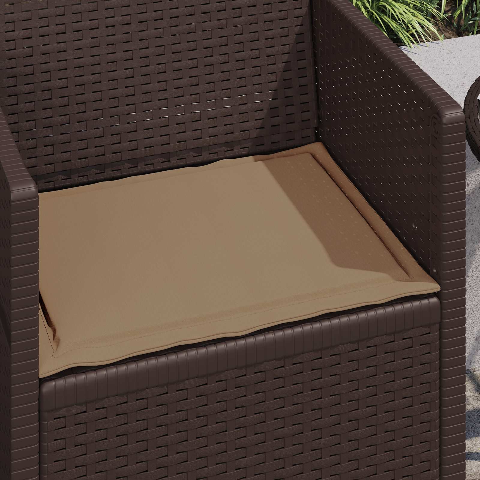 Zitkussens 2 pcs Taupe 47 x 36 x 2 cm Polyester image 4