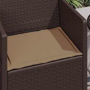 Polštáře na sedadla 2 pcs Taupe 47 x 36 x 2 cm Polyester - obrázek 4
