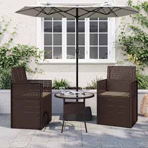 Sedežne blazine 2 pcs Taupe 47 x 36 x 2 cm Poliester