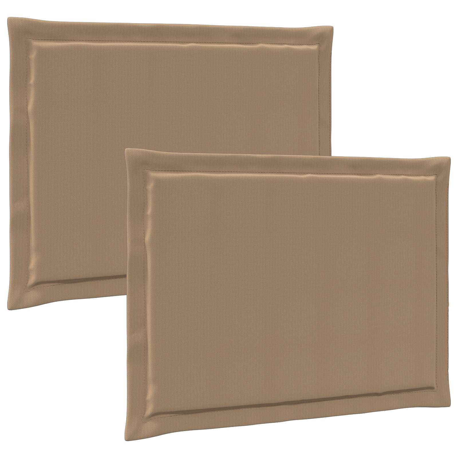 Zitkussens 2 pcs Taupe 47 x 36 x 2 cm Polyester image 2