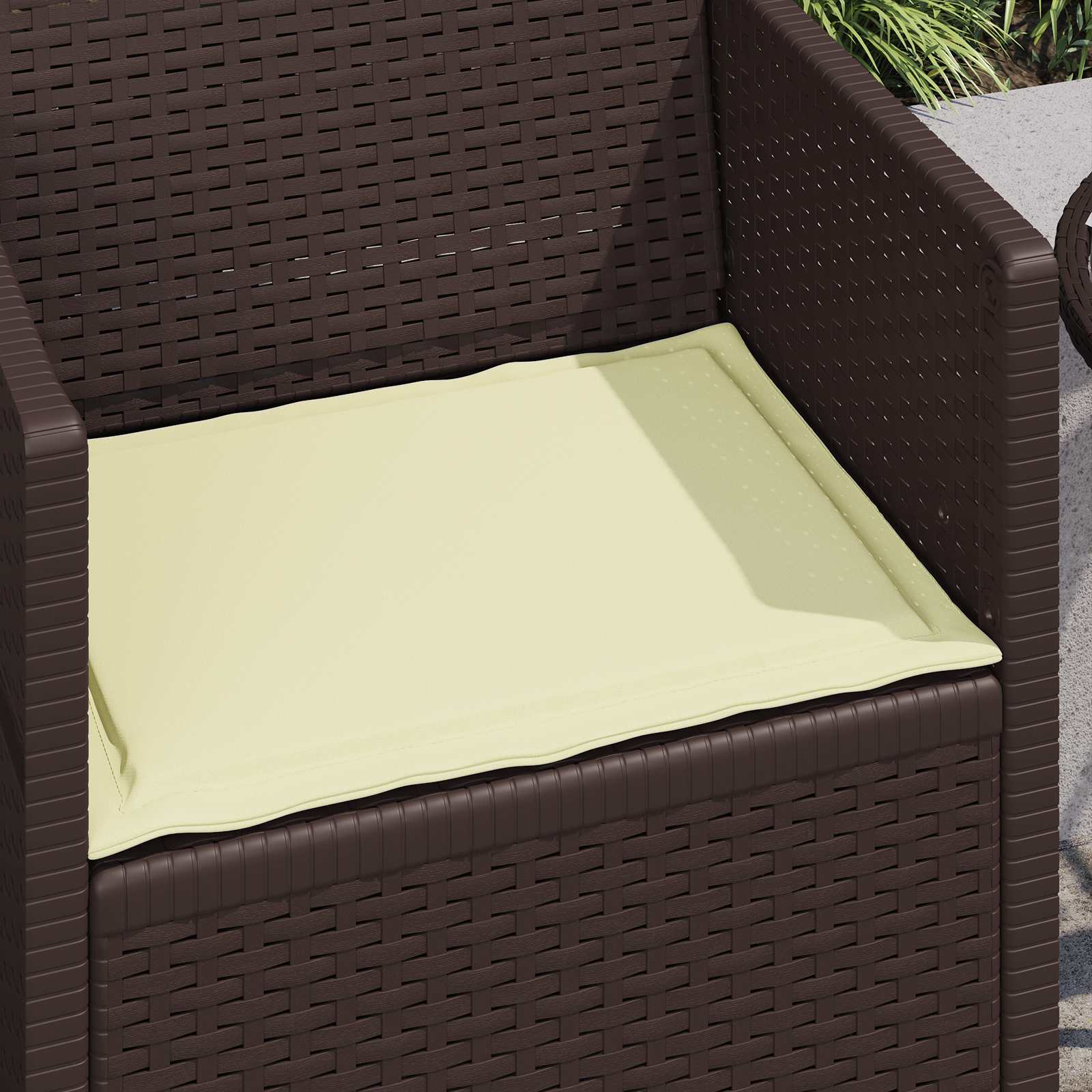 Zitkussens 4 pcs Crèmekleurig 47 x 36 x 2 cm Polyester image 4