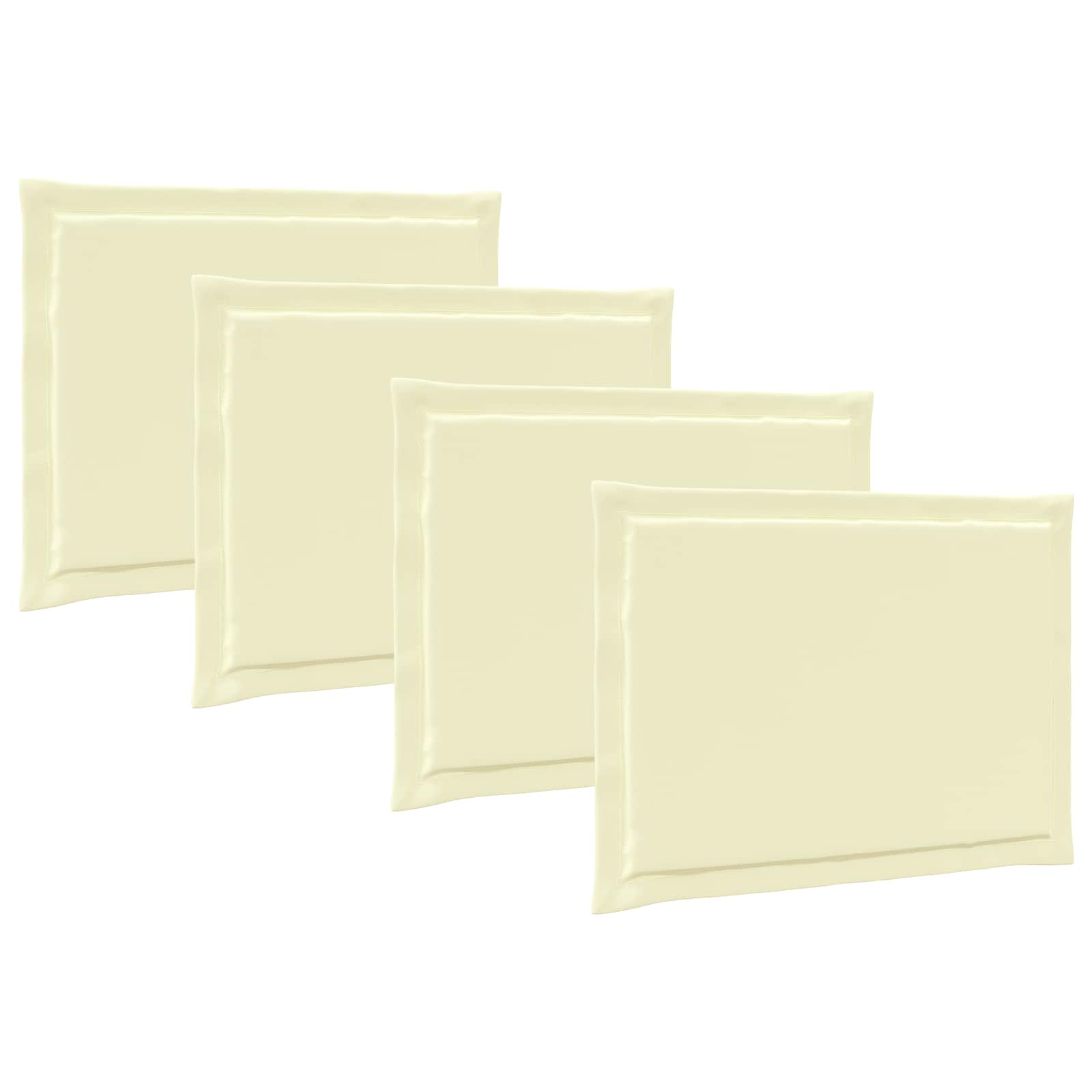 Zitkussens 4 pcs Crèmekleurig 47 x 36 x 2 cm Polyester image 2