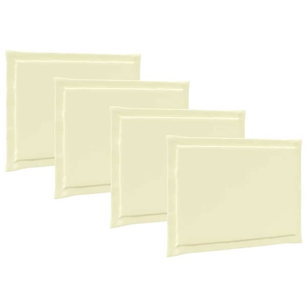 vidaXL Istumispatjad 4 tk Pol&uuml;ester Kreemjas 47 x 36 x 2 cm