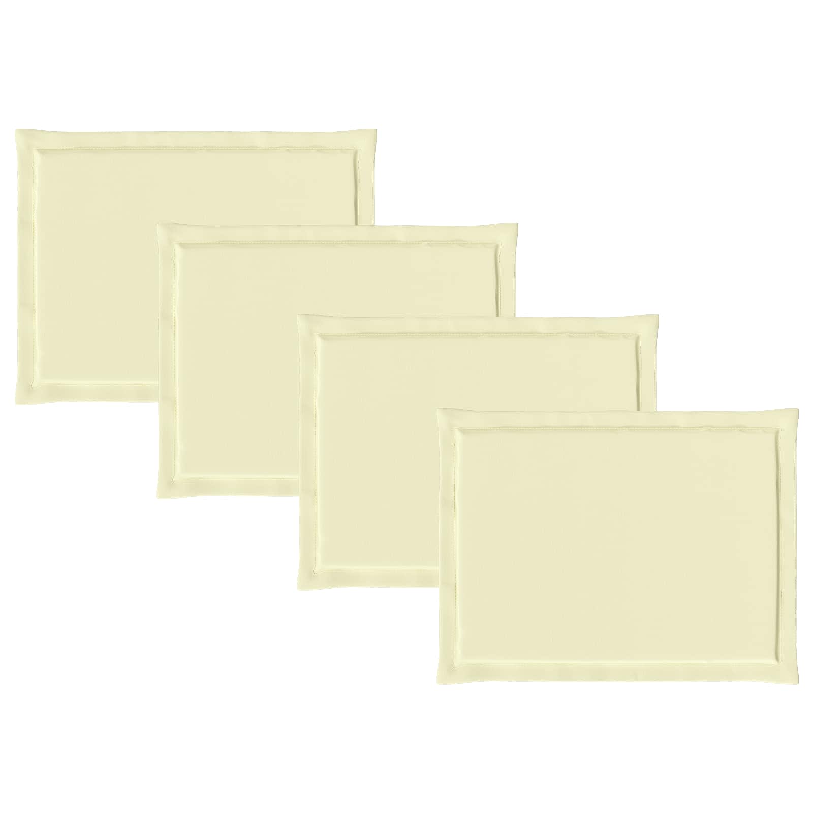 Zitkussens 4 pcs Crèmekleurig 47 x 36 x 2 cm Polyester image 6