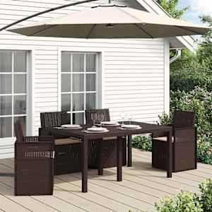 Sedežne blazine 4 pcs Taupe 47 x 36 x 2 cm Poliester