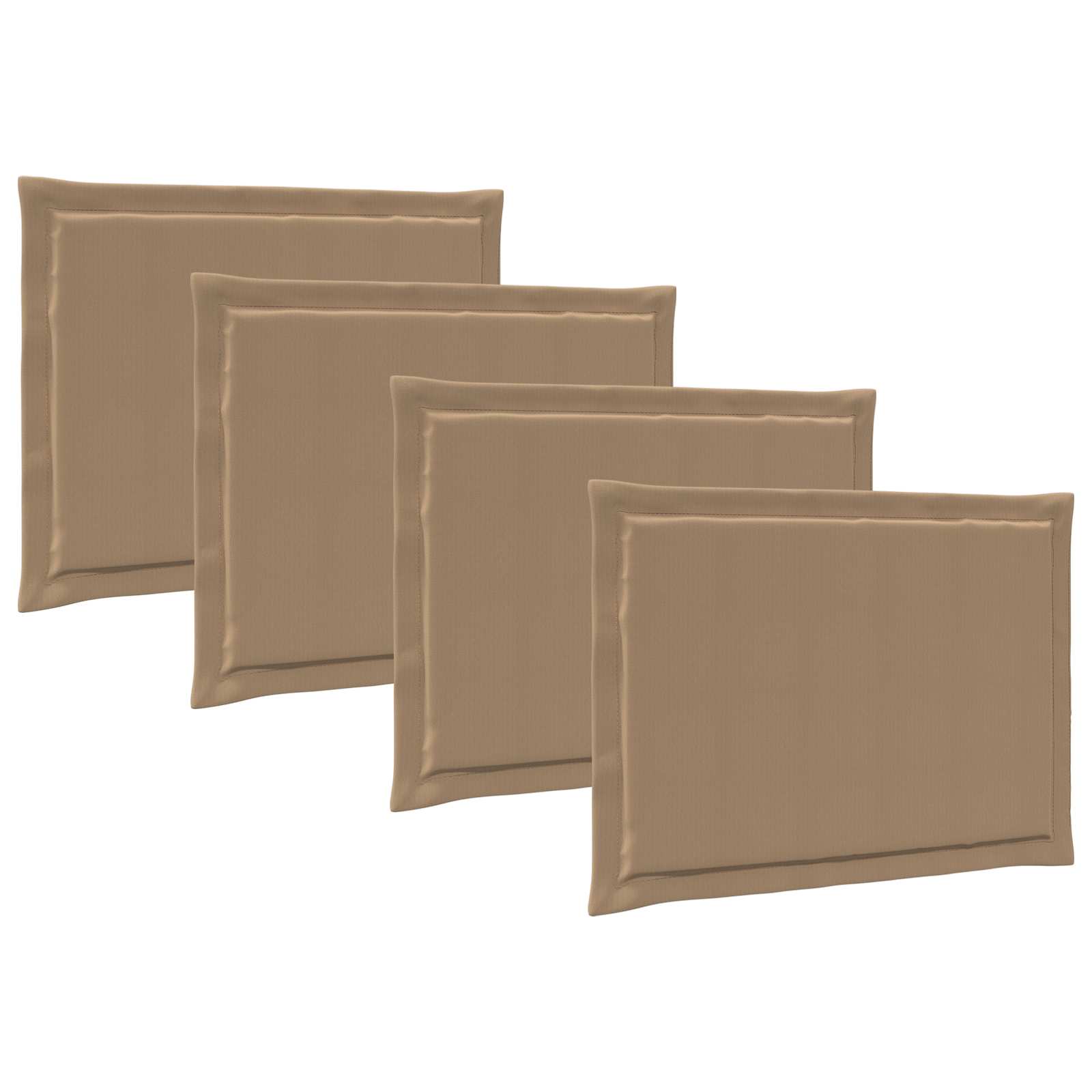 Zitkussens 4 pcs Taupe 47 x 36 x 2 cm Polyester image 2
