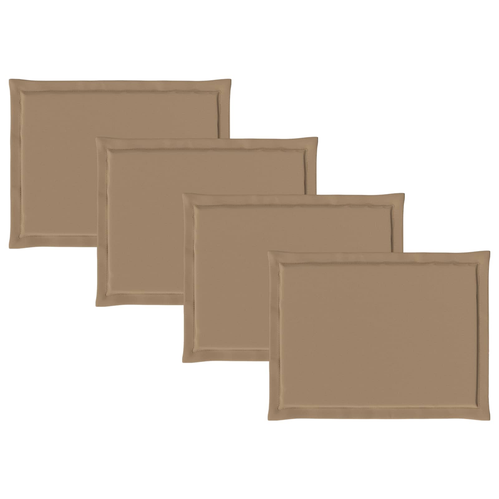 Zitkussens 4 pcs Taupe 47 x 36 x 2 cm Polyester image 6
