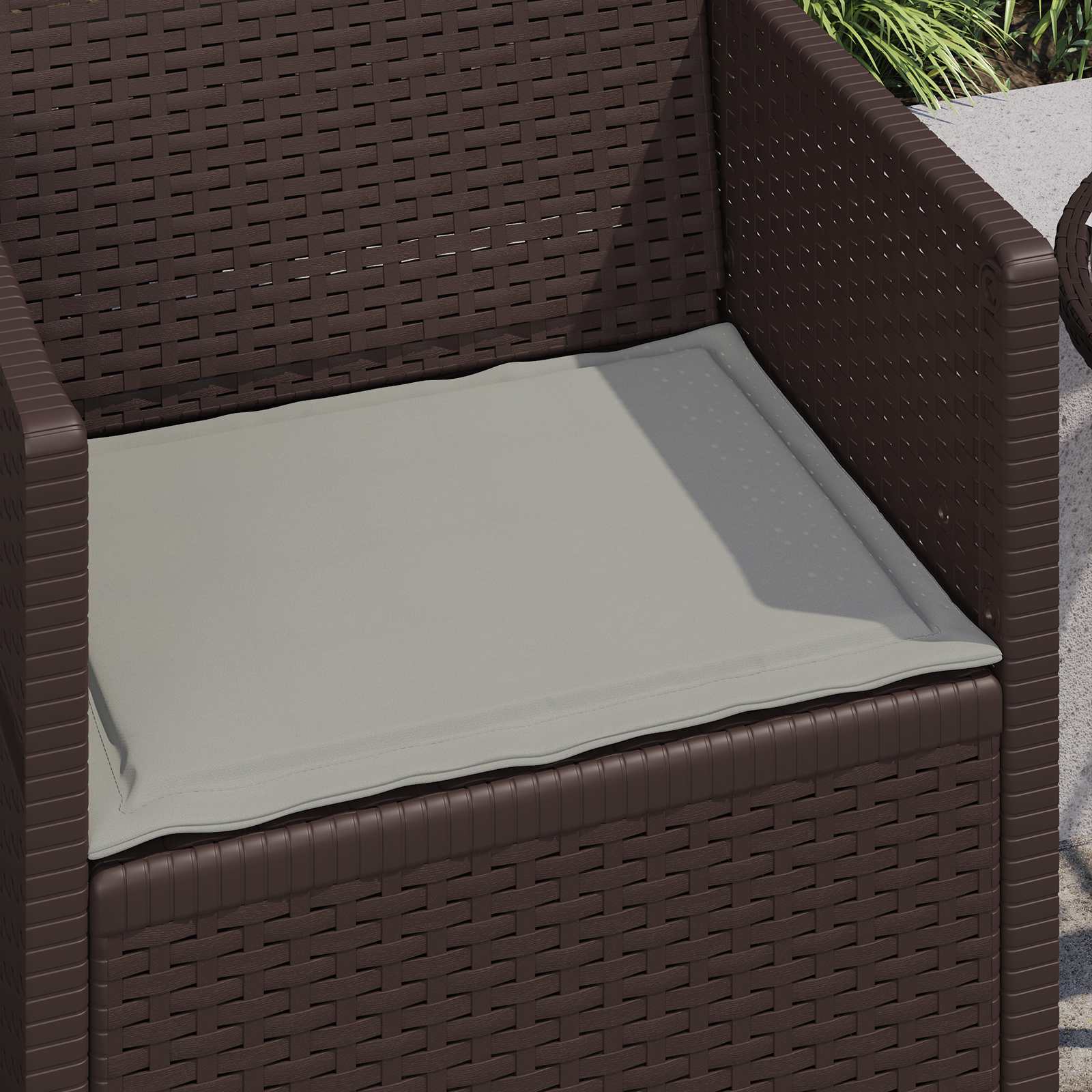 Zitkussens 4 pcs Lichtgrijs 47 x 36 x 2 cm Polyester image 4