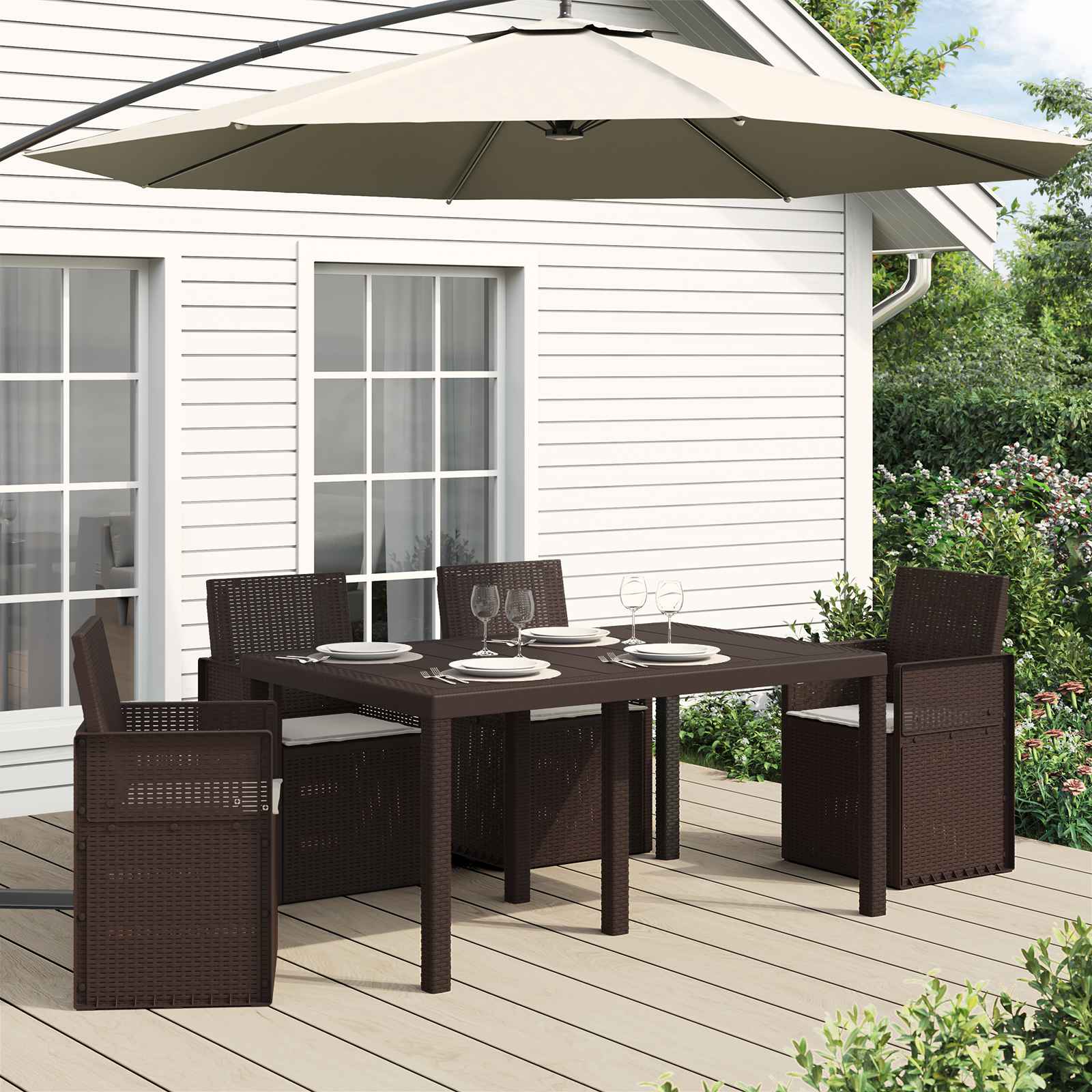 Zitkussens 4 pcs Lichtgrijs 47 x 36 x 2 cm Polyester image 1