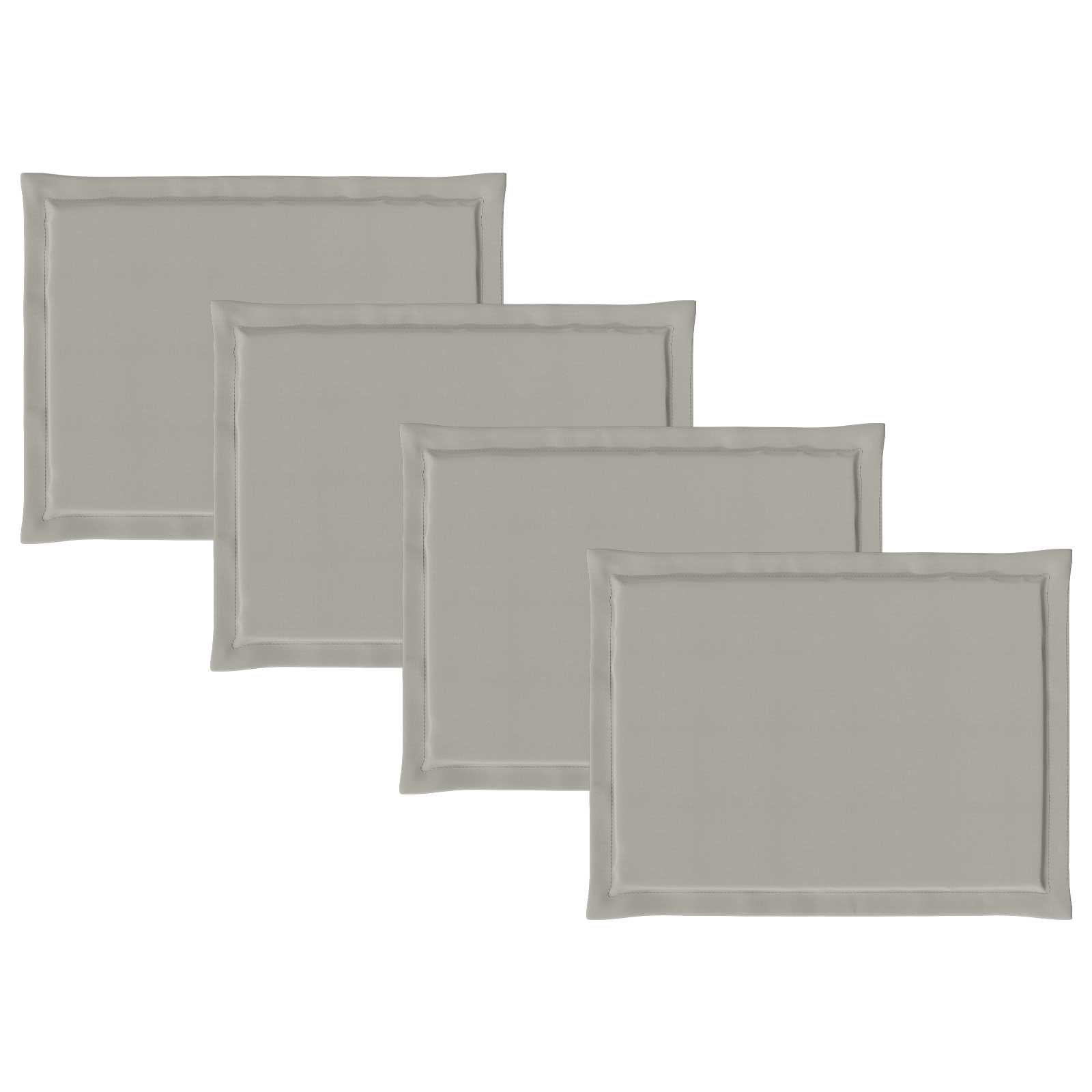 Zitkussens 4 pcs Lichtgrijs 47 x 36 x 2 cm Polyester image 6