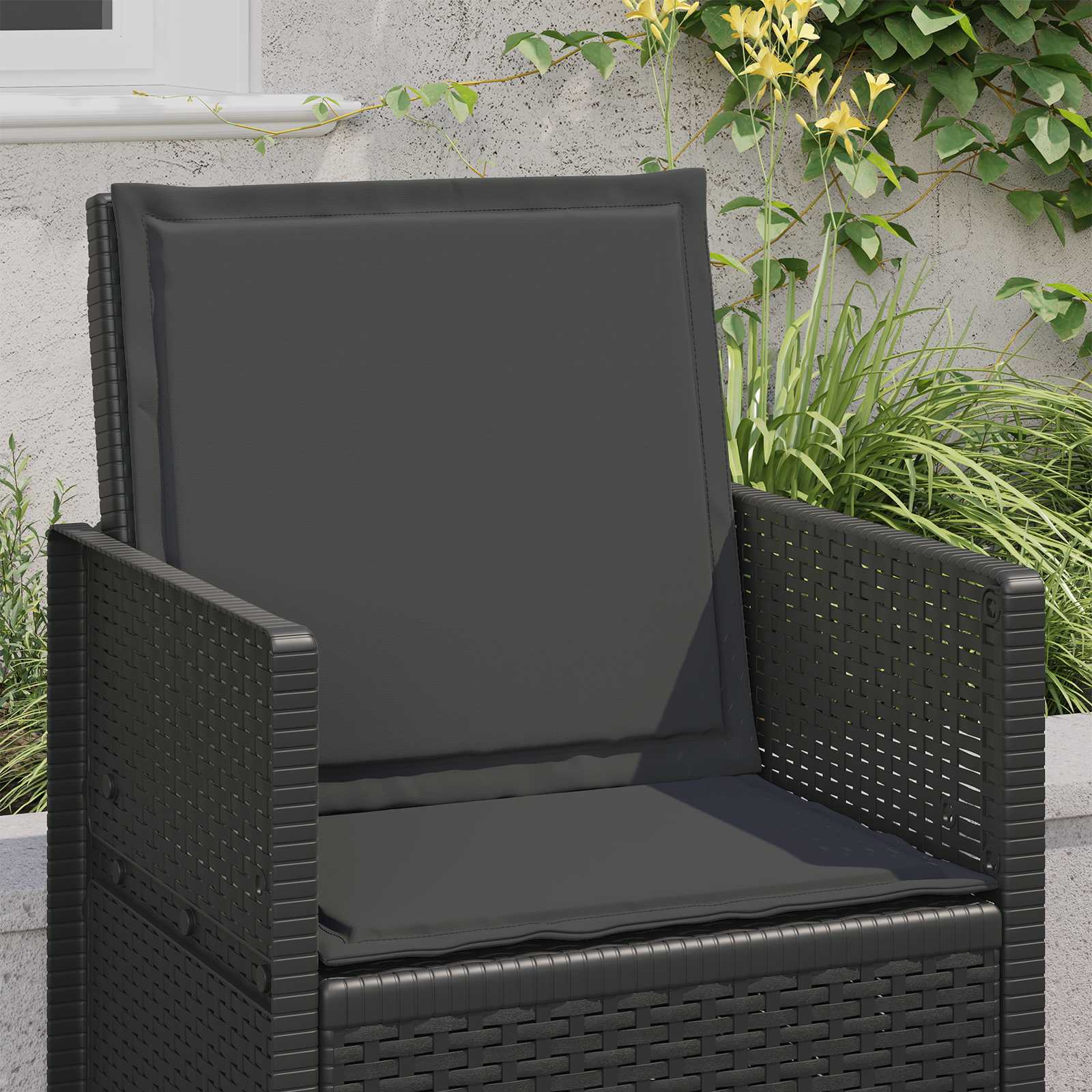 Zit- en Rugkussens 2 pcs Antracietkleurig 47 x 45 x 2 cm image 4