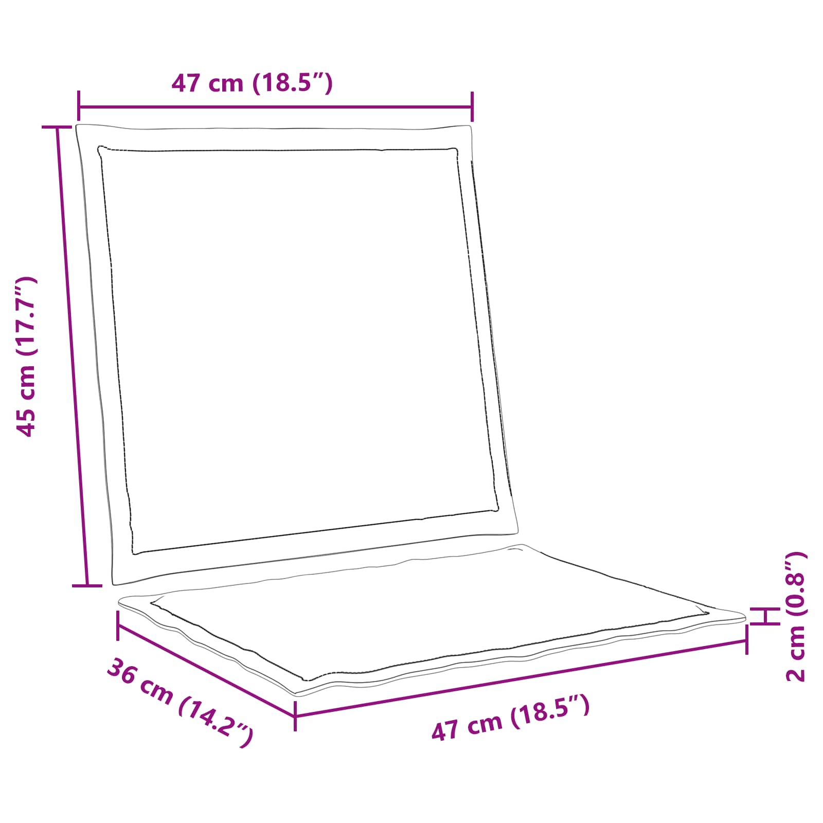 Zit- en Rugkussens 2 pcs Antracietkleurig 47 x 45 x 2 cm image 10
