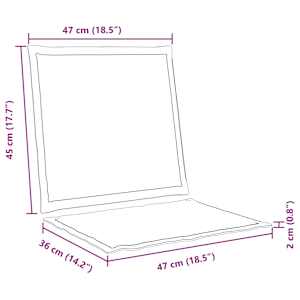 Sedáky a zadní polštáře 2 pcs Antracitová 47 x 45 x 2 cm - obrázek 10
