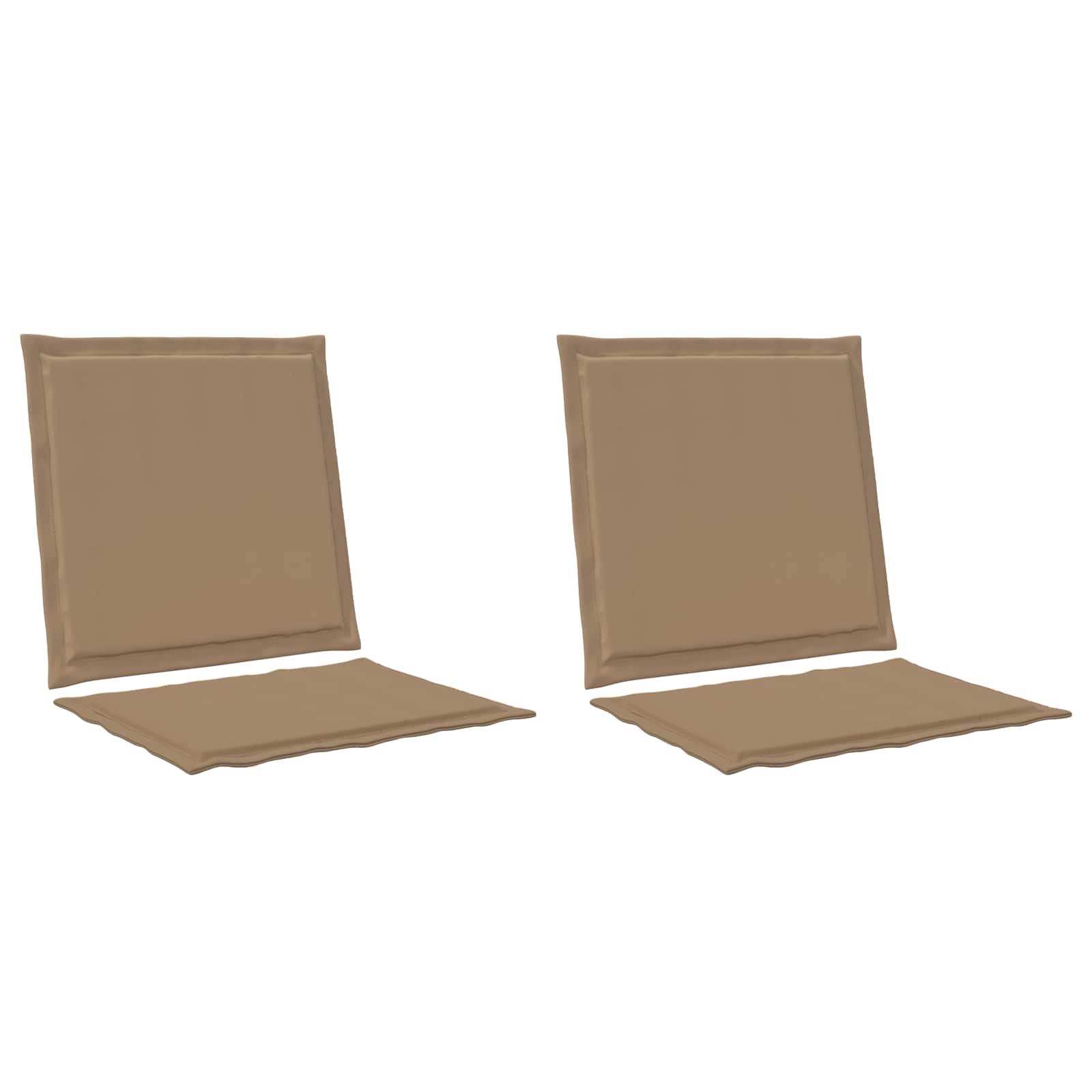 Zit- en Rugkussens 2 pcs Taupe 47 x 45 x 2 cm Polyester image 2