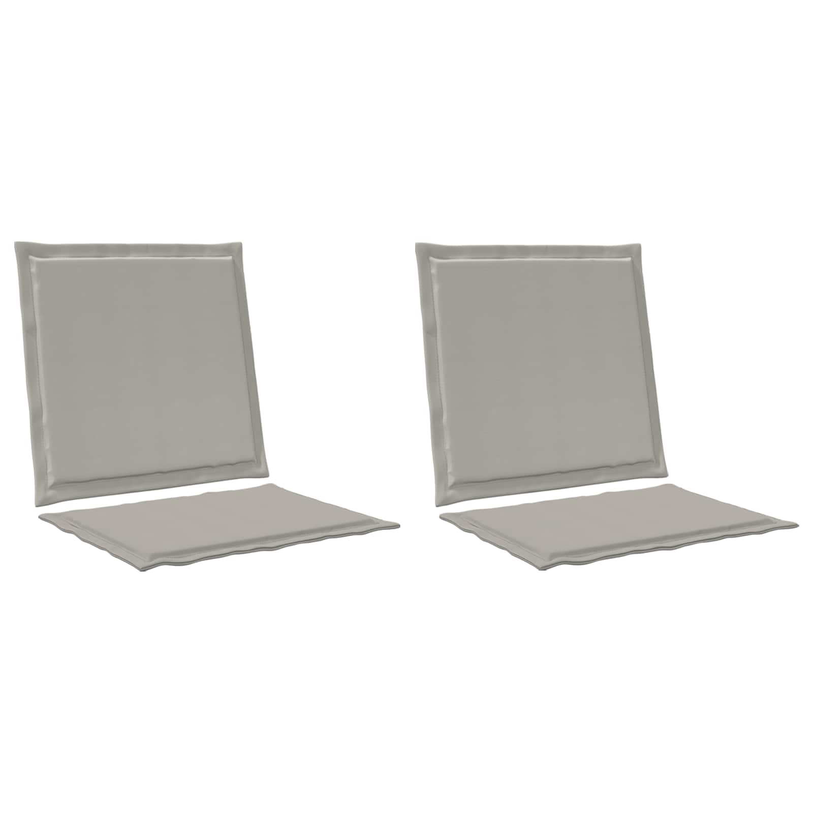 Zit- en Rugkussens 2 pcs Lichtgrijs 47 x 45 x 2 cm Polyester image 2