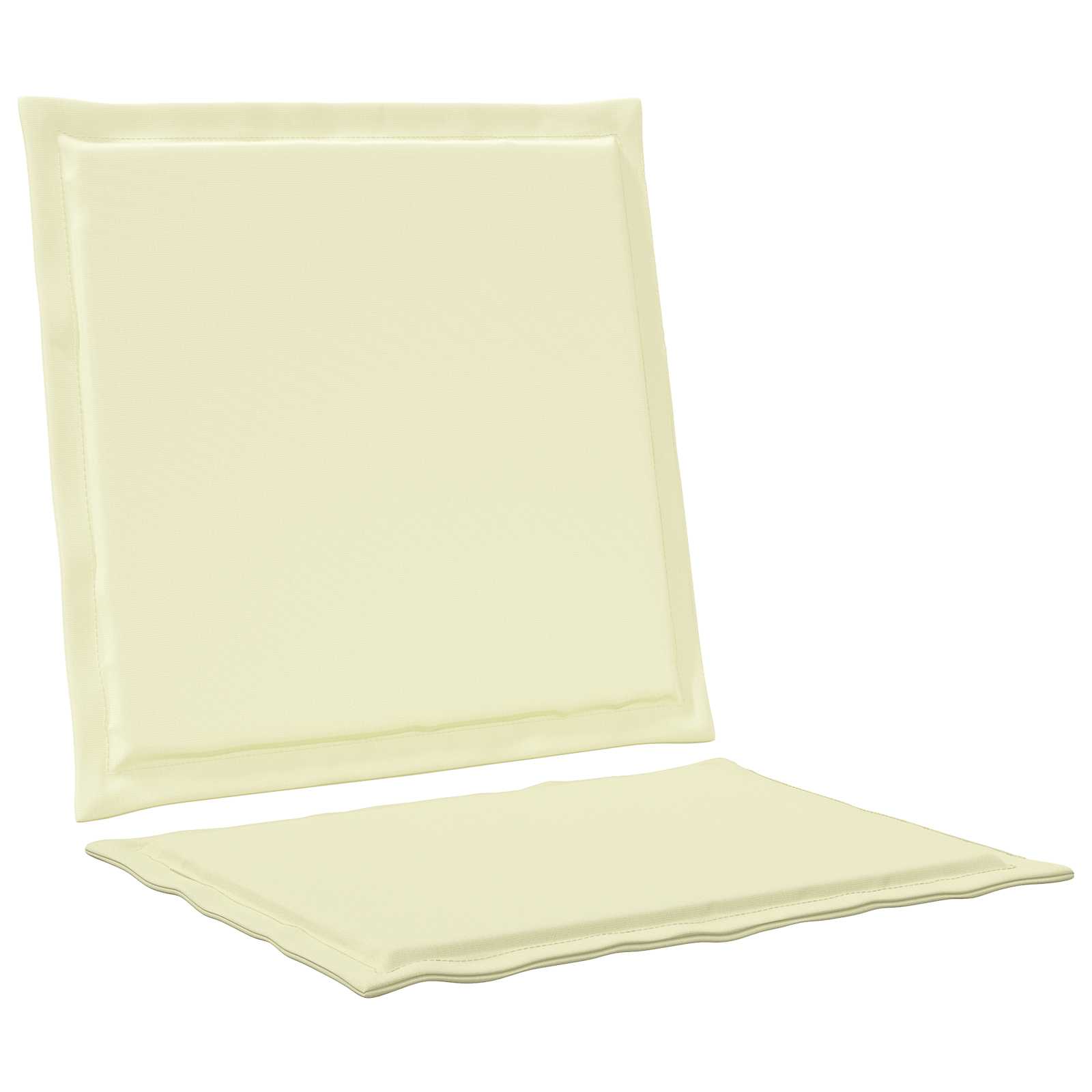 Zit- en Rugkussens 4 pcs Crèmekleurig 47 x 45 x 2 cm Polyester image 5