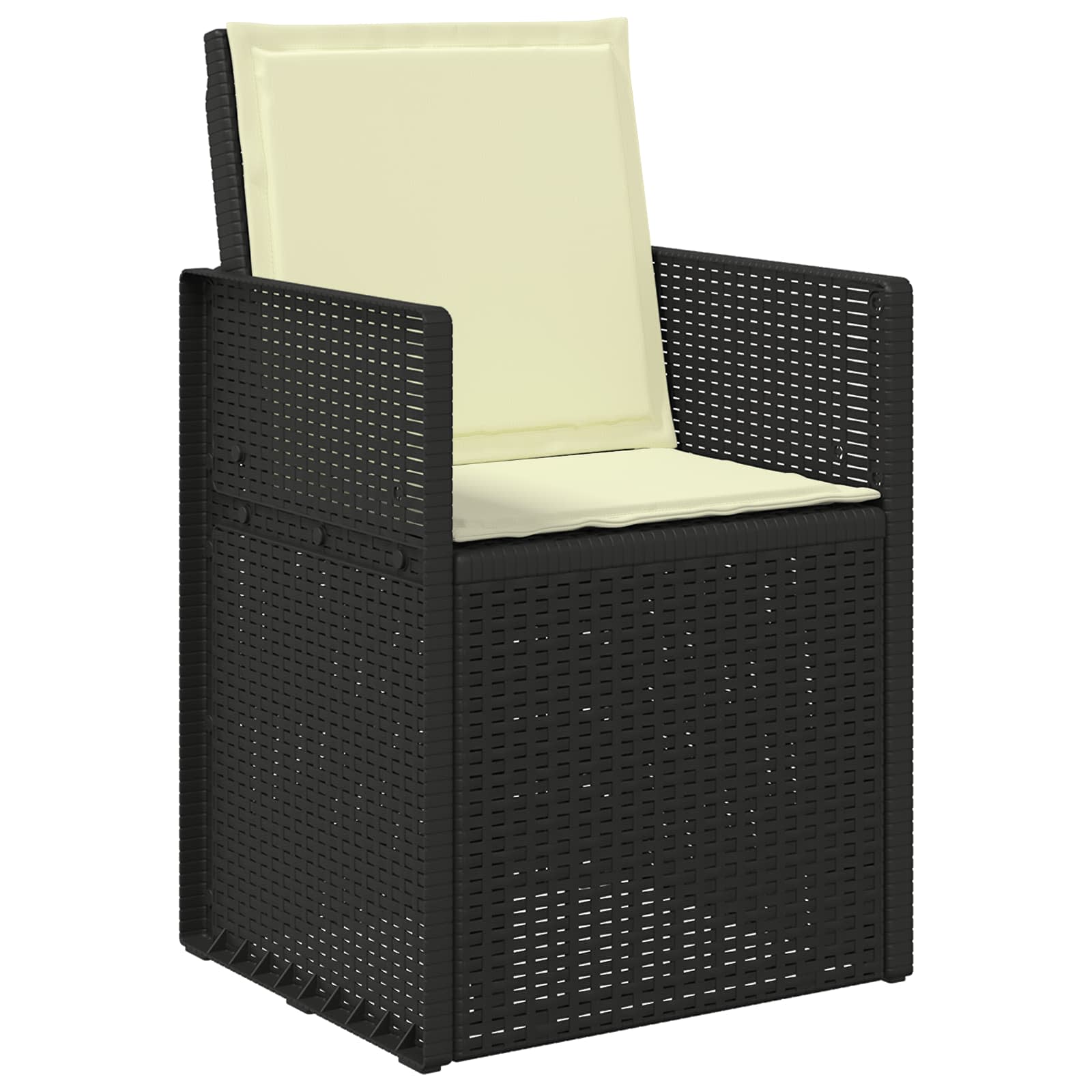 Zit- en Rugkussens 4 pcs Crèmekleurig 47 x 45 x 2 cm Polyester image 3