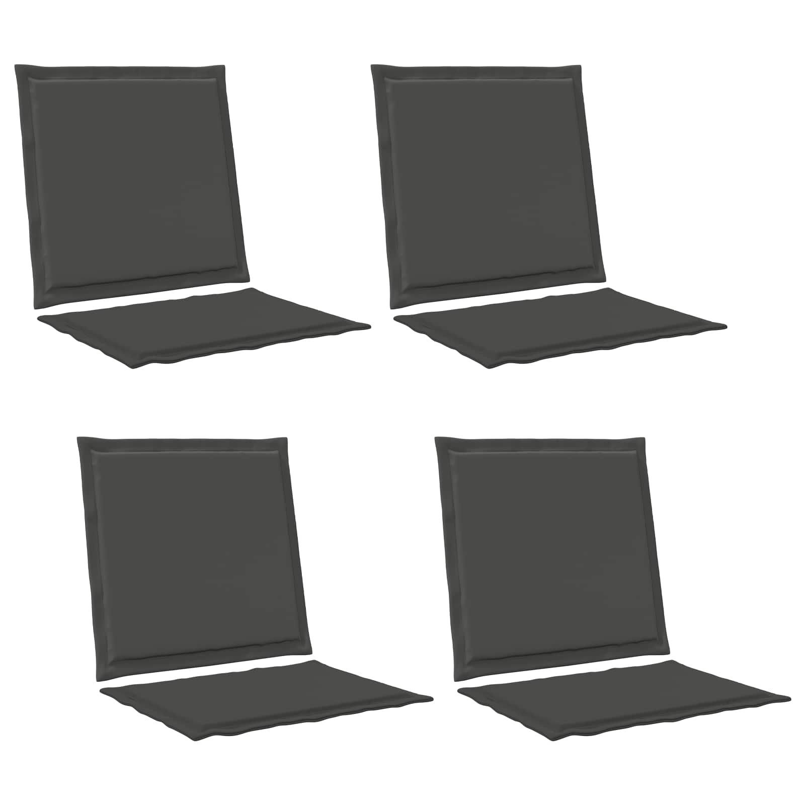 Zit- en Rugkussens 4 pcs Antracietkleurig 47 x 45 x 2 cm image 2